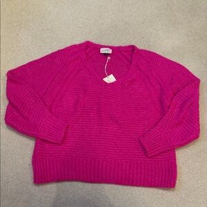 Universal Thread Women's V-Neck Sweater - Bright Pink